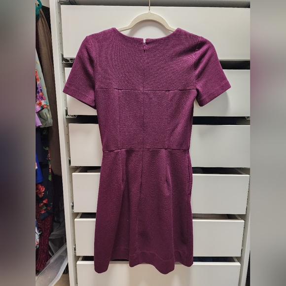 Madewell Short-Sleeve Wine Color Dress Size 0 - Picture 2 of 3